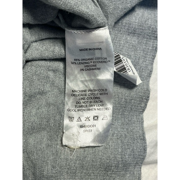 QUINCE Lightweight Cotton Cashmere Cardigan Sweater Set Gray Womens M Minimalist - Picture 11 of 16